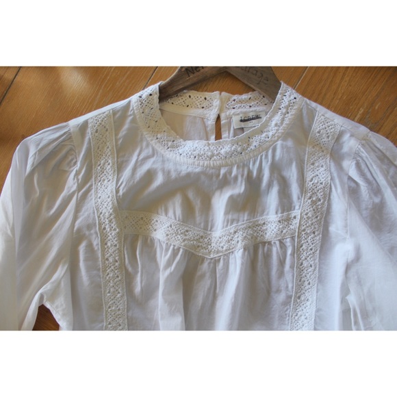 J.Crew NWOT Romantic Cotton Top with Lace Detail XS - Picture 11 of 11